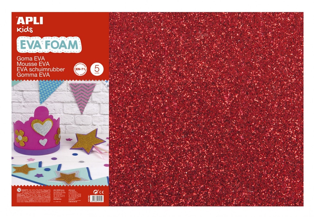 118501 GOMA EVA PURPURA ROJO 600X400X2MM 3HJ APLI 13172