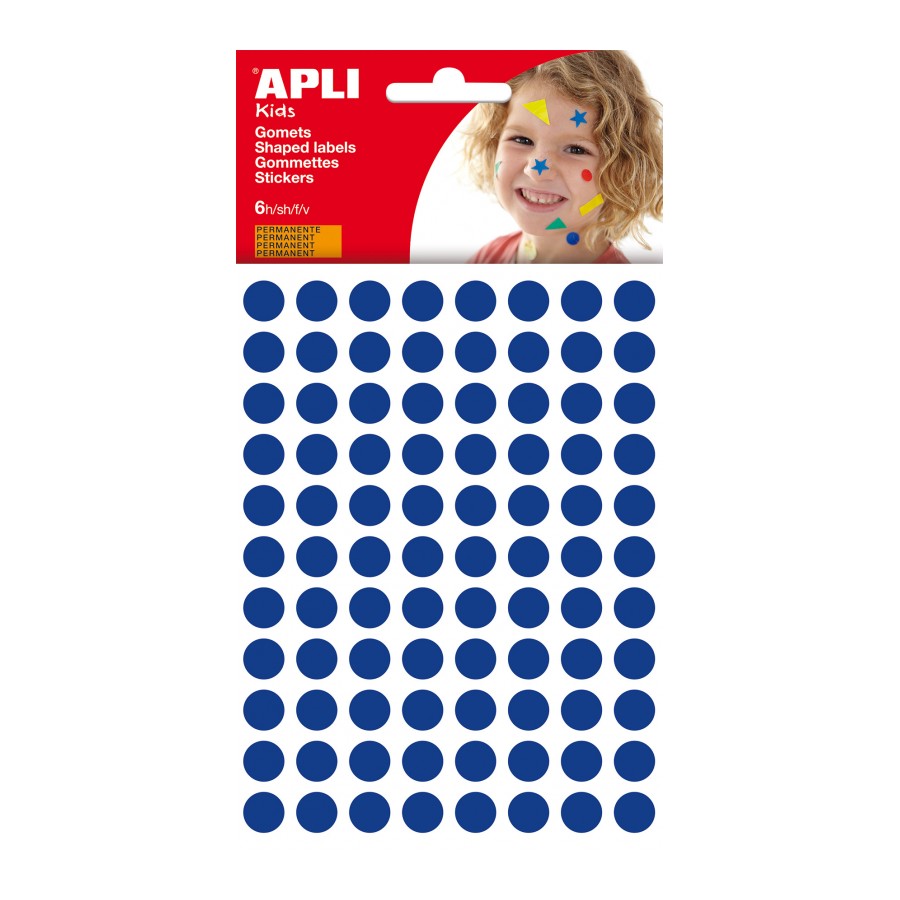 112373 GOMETS REDONDOS Ø 10,5MM AZ PERMANENTES BOLSA 6HJ 98 UDS. APLI 13231
