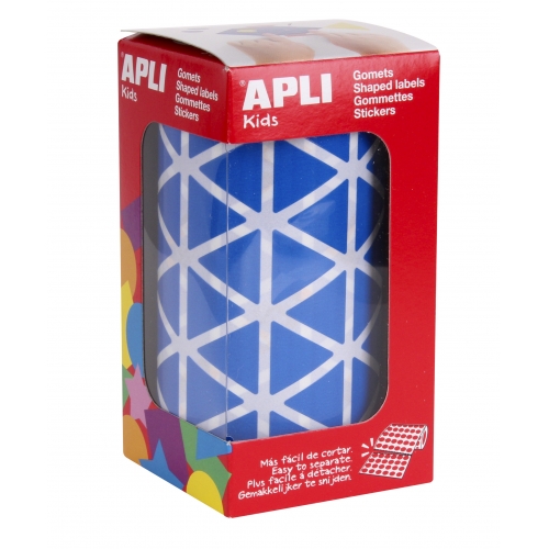 112265 GOMETS TRIANGULARES 20x20x20MM AZUL ROLLO 2596 UDS. APLI 4868