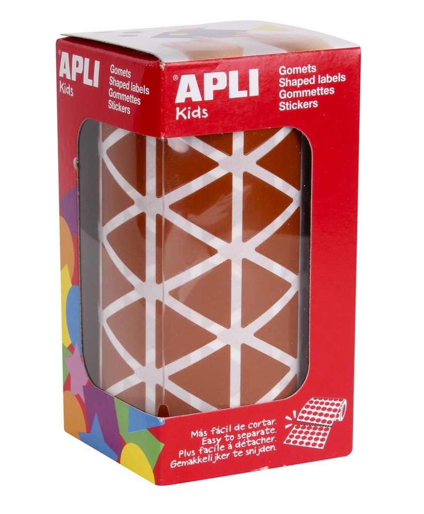 112271 GOMETS TRIANGULARES 20x20x20MM MARRON ROLLO 2596 UDS. APLI 11496