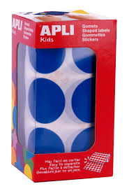 255473 GOMETS XL EN ROLLO REDONDOS Ø 33 COLOR AZUL APLI 17864