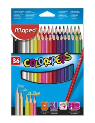 252185 LAPICEROS COLOR COLOR'PEPS CJ.36UDS  MADERA FSC COFRAP ESPAÑOLA, S.A. 832017FC