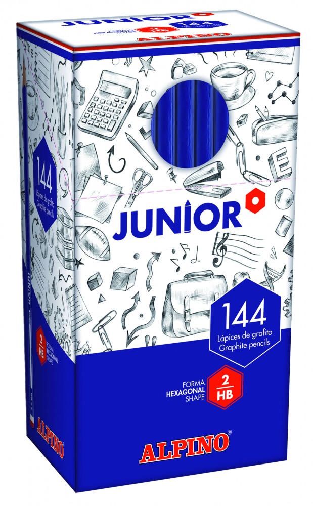114073 LAPIZ JUNIOR PACK 144 CON CABECILLA ECONOMY ALPINO