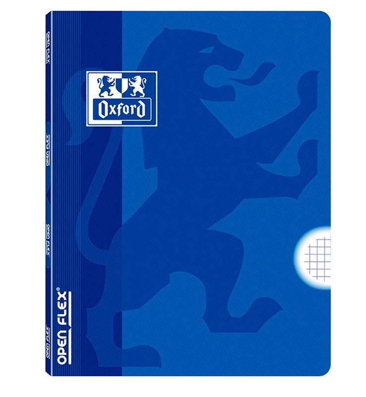 250150 LIBRETA A4+ 48HJ CUADRO 4MM T/PLASTICO OPENXFLEX AZUL OXFORD