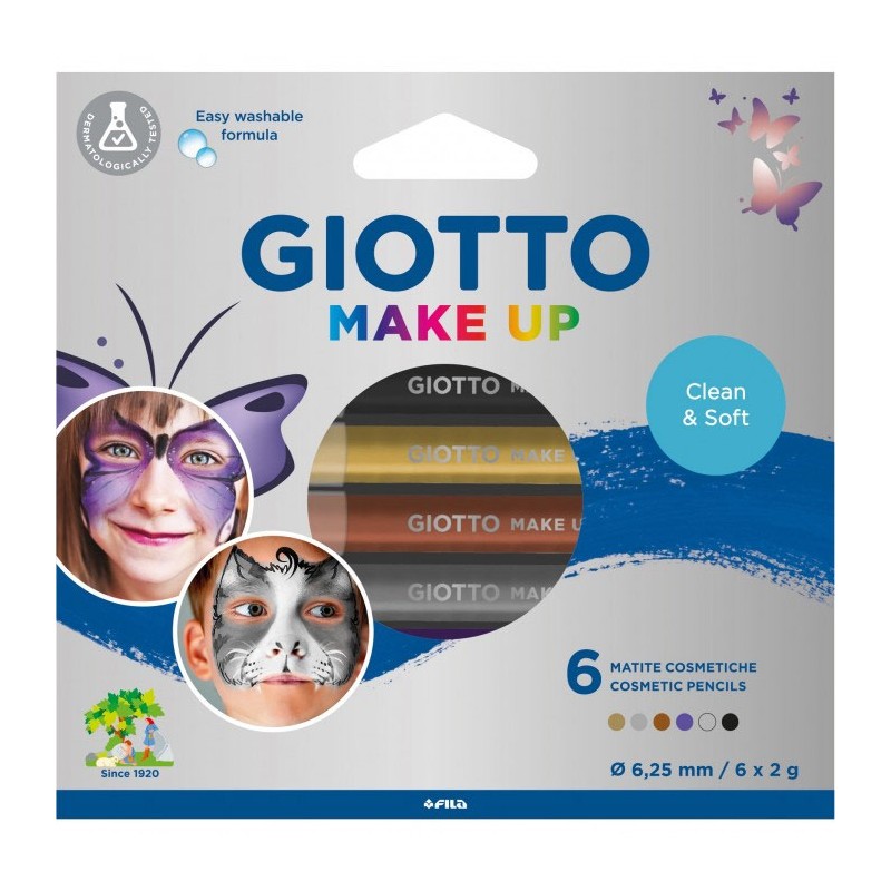 253922 MAQUILLAJES LAPICES SET 6 UDS GIOTTO COLORES METALICOS