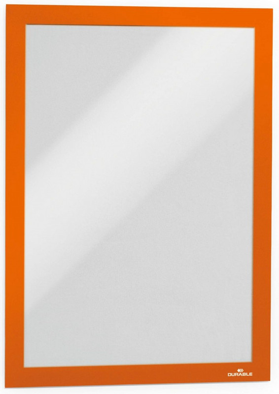 130847 MARCOS AUTOADHESIVOS A4 NARANJA PANEL MAGNETICO 2 UDS DURABLE