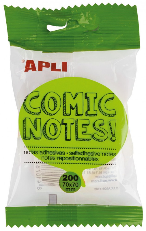 251040 NOTAS ADHESIVAS COMIC BRILLANTE 70X70 APLI