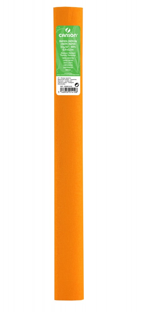 113711 PAPEL CREPE 0,50X2,50M 60% AMARILLO CAPUCHINO CANSON