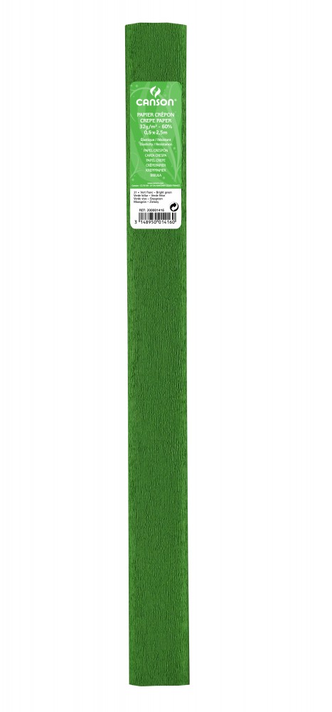 113715 PAPEL CREPE 0,50X2,50M 60% VERDE BILLAR CANSON