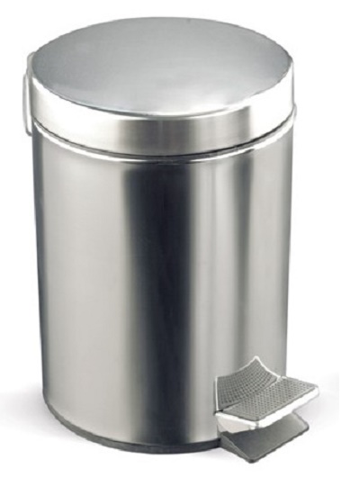 254489 PAPELERA CON PEDAL INOXIDABLE DE 3L ROCADA