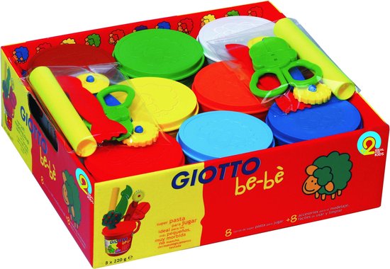 250421 PASTA GIOTTO BE-BÉ SCHOOLPACK 8 BOTES 220G + ACCESORIOS