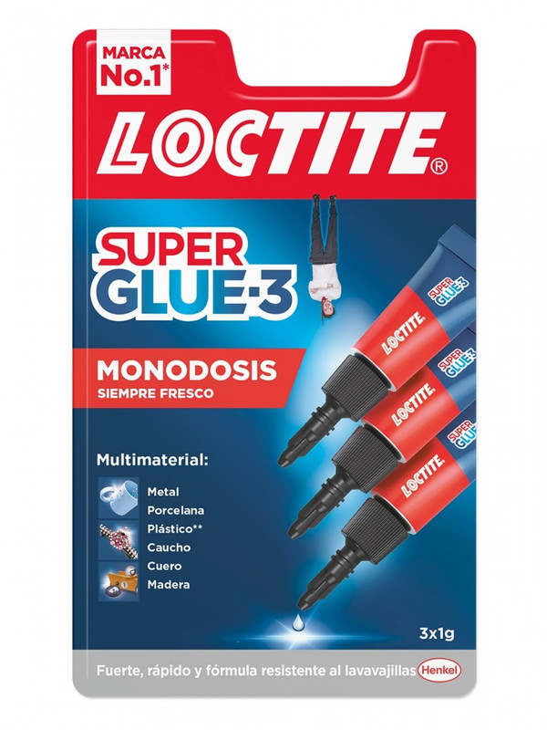 256398 PEGAMENTO SUPER GLUE 3 MONODOSIS 3X1G LOCTITE