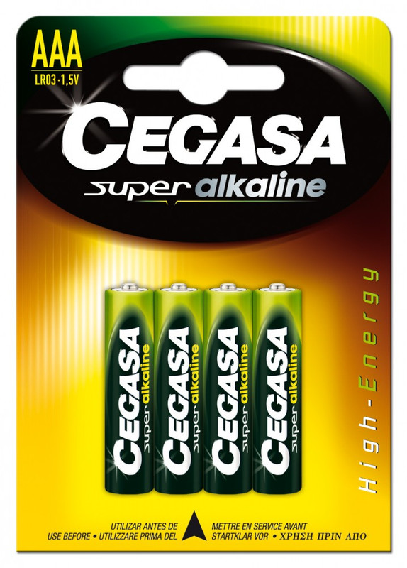 117409 PILAS CEGASA SUPER ALCALINAS LR03-AAA BLÍSTER 4 UDS