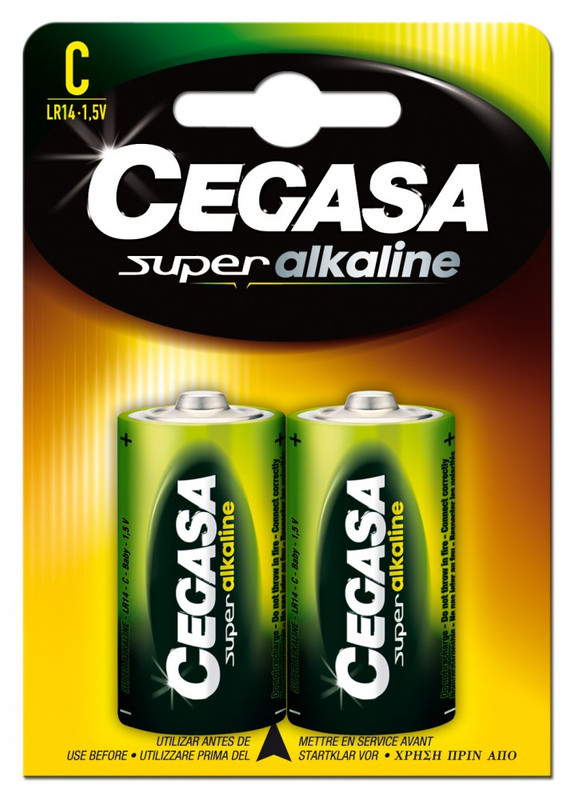 117411 PILAS CEGASA SUPER ALCALINAS LR14-C BLÍSTER 2 UDS