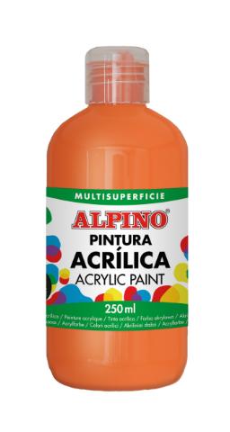 111550 PINTURA ACRILICA BOTELLA 250 ML NARANJA ALPINO