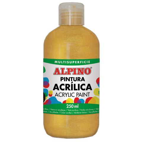 111565 PINTURA ACRILICA BOTELLA 250 ML ORO ALPINO