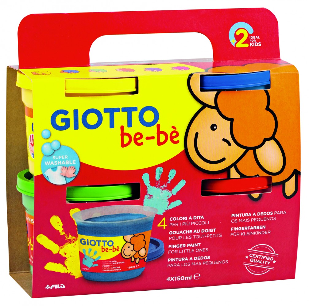 114379 PINTURA DE DEDOS GIOTTO BE-BÈ 4x150G