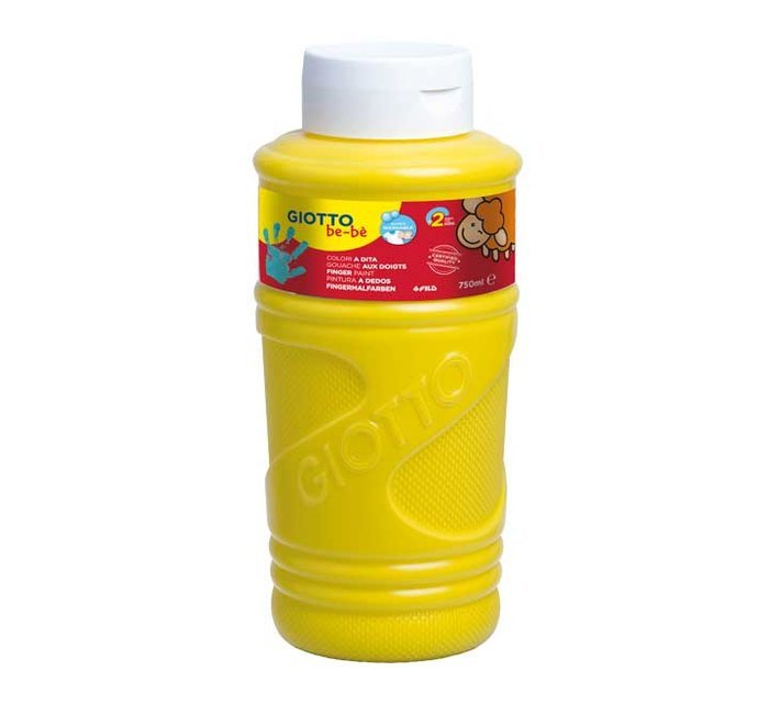 255514 PINTURA DE DEDOS GIOTTO BE-È BOTELLA 750 ML - AMARILLO