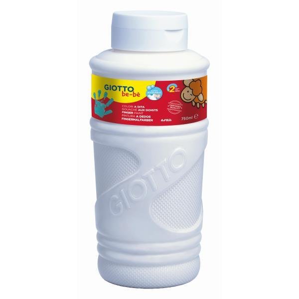 255513 PINTURA DE DEDOS GIOTTO BE-È BOTELLA 750 ML - BLANCO