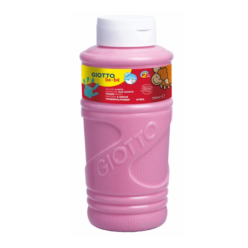 255516 PINTURA DE DEDOS GIOTTO BE-È BOTELLA 750 ML - ROSA