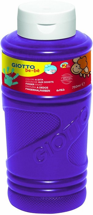 255520 PINTURA DE DEDOS GIOTTO BE-È BOTELLA 750 ML - VIOLETA