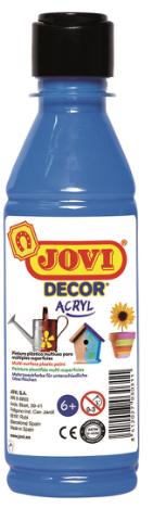 111515 PINTURA MULTIUSOS JOVIDECOR BOTELLA 250 ML AZUL CYAN 68021