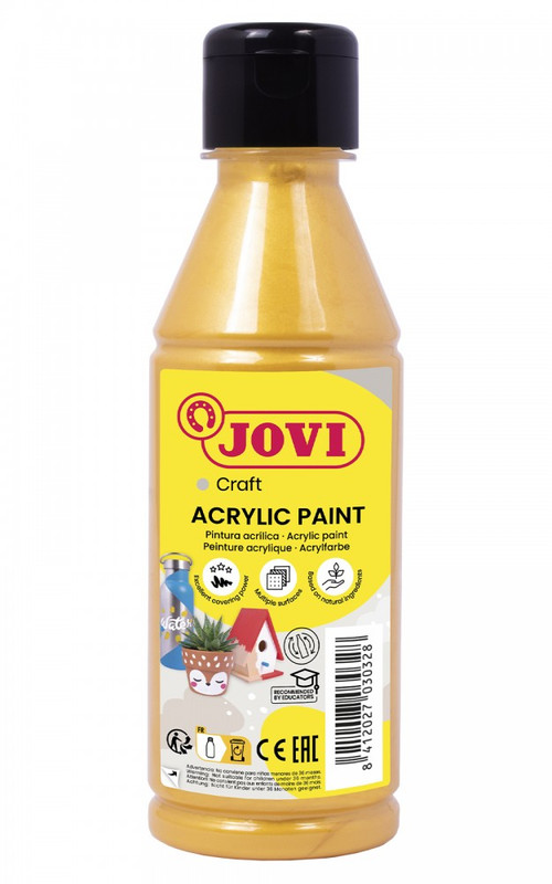 116959 PINTURA MULTIUSOS JOVIDECOR BOTELLA 250 ML ORO 68038