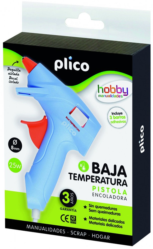 250192 PISTOLA TERMOFUSIBLE MINI BAJA TEMPERATURA PLICO