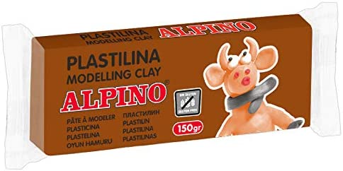 111781 PLASTILINA CJ 12 UDS. 150G MARRÓN ALPINO