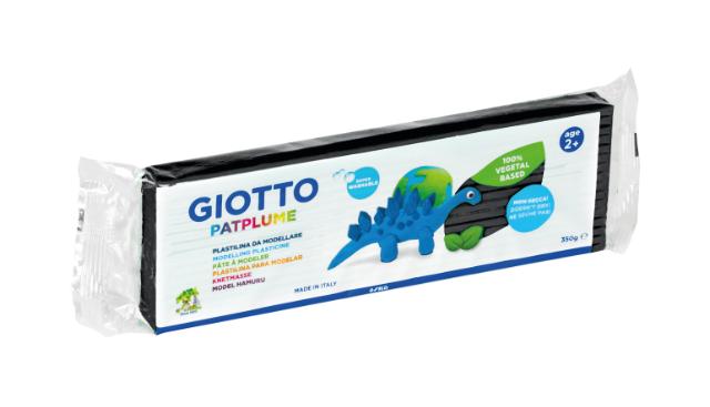 111760 PLASTILINA PATPLUME 350G NEGRO GIOTTO