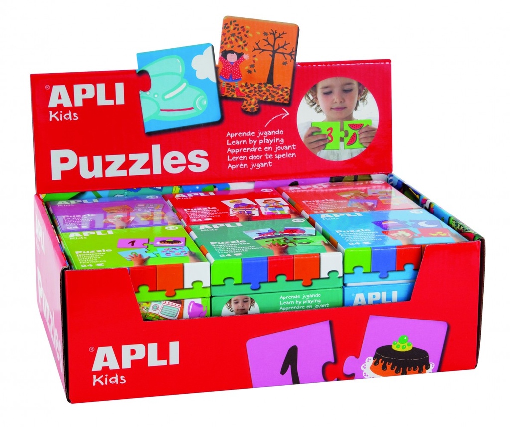 250134 PUZLES CAJA CON 6 PUZZLES DISTINTOS APLI 13334