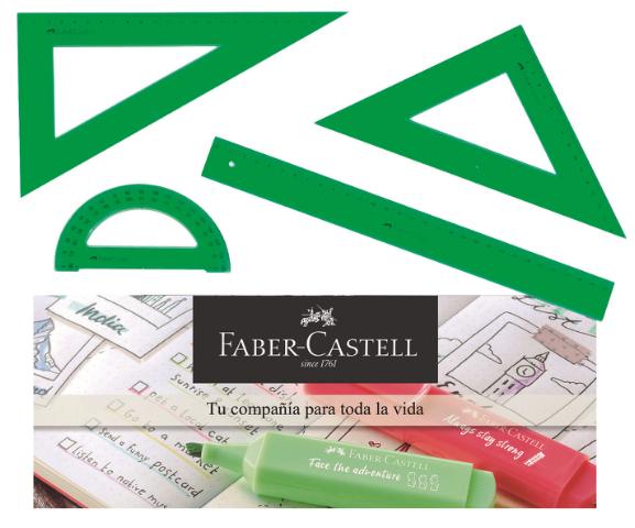 111457 REGLAS KIT JUEGO 4 PIEZAS TECNICAS FABER CASTELL