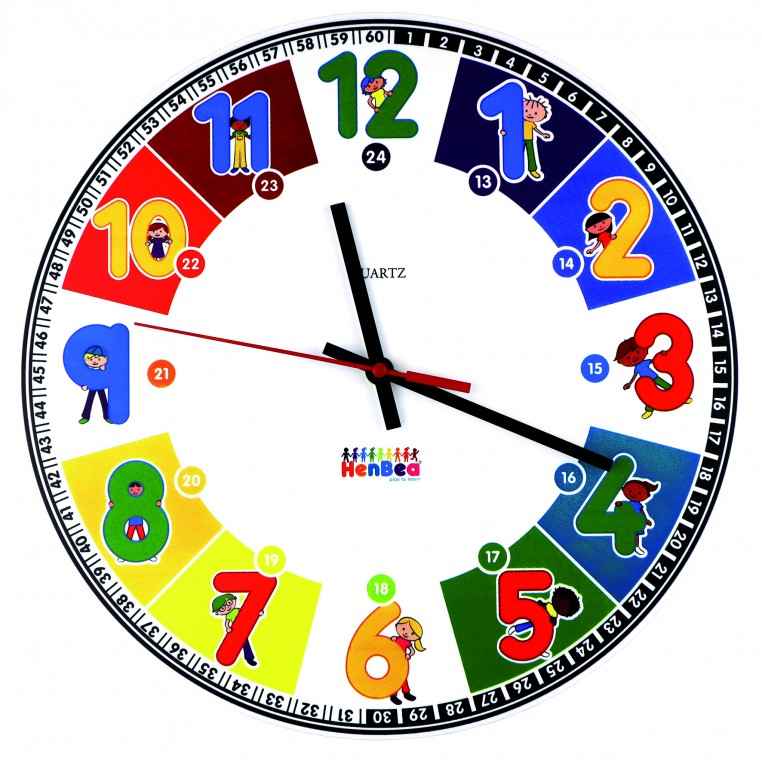 256348 RELOJ DIDÁCTICO SIN MARCO NI ESFERA 30 CM NIÑOS