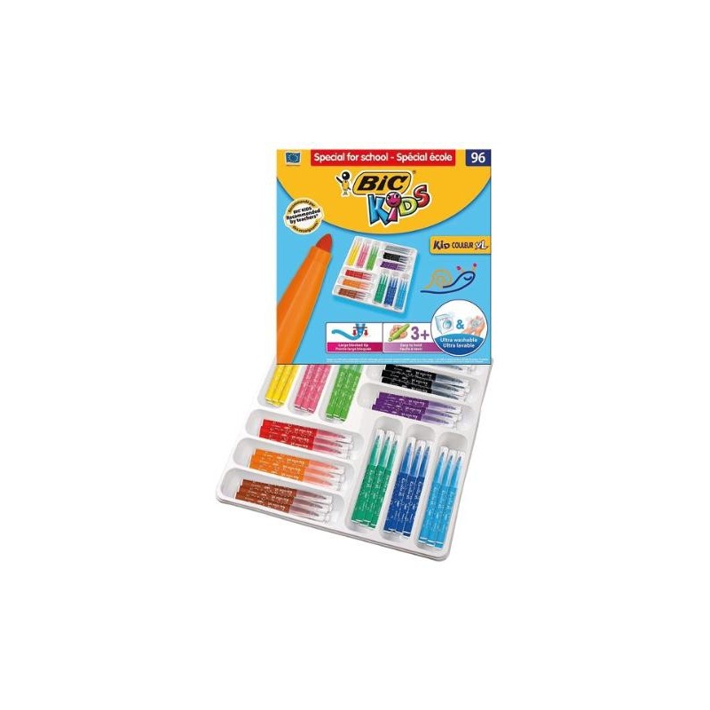 252197 ROTULADORES BIC KID COULEUR XL CLASSPACK 96 BIC 887834