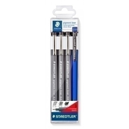 118763 ROTULADORES CALIBRADOS PIGMENT LINER ESTUCHE 3(02/04/08)+PORTAMINAS DE REGALO STAEDTLER