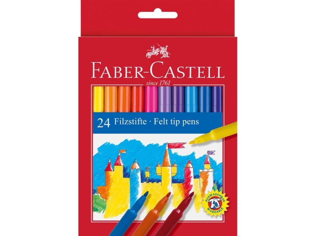 256386 ROTULADORES ESCOLARES MEDIO 24 UDS FABER CASTEL