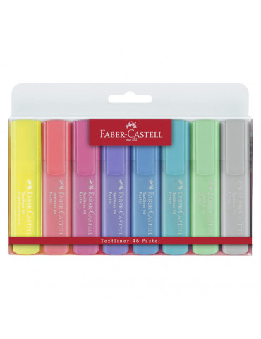 250067 ROTULADORES FLUOR PASTEL TEXTLINER ESTUCHE 8 SURTIDOS FABER CASTELL