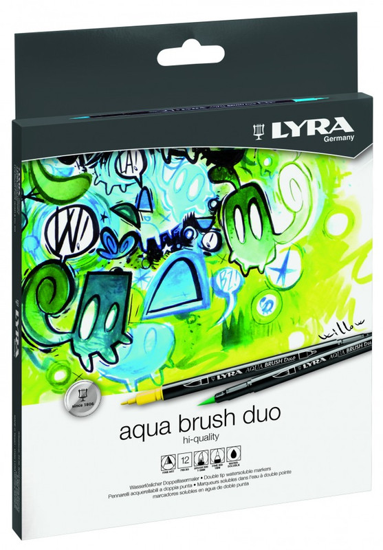 118639 ROTULADORES LYRA AQUA BRUSH ESTUCHE 12 UDS. SURTIDOS FILA IBERIA S.L.