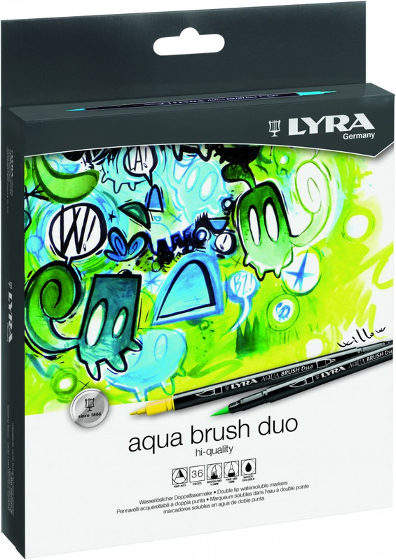 250023 ROTULADORES LYRA AQUA BRUSH ESTUCHE 36 UDS. SURTIDOS FILA IBERIA S.L.