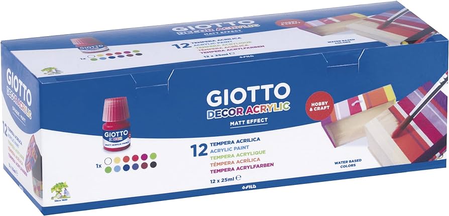 116962 TEMPERA DECOR ACRYLIC GIOTTO 25 ML EST. 12 UDS