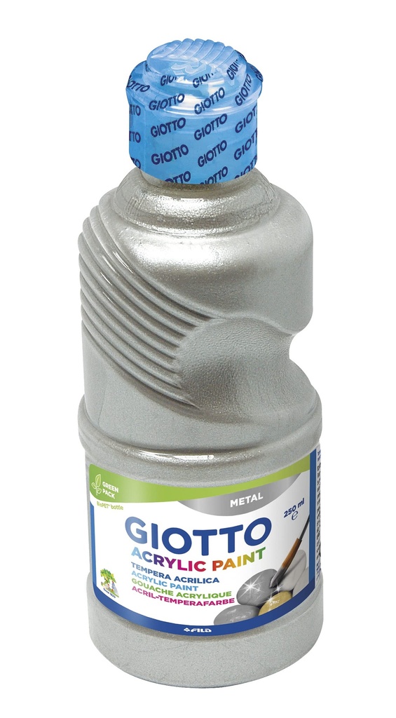 230423 TEMPERA PLATA METALICO BOTE 250ML GIOTTO