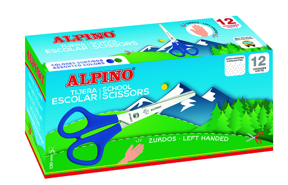 118418 TIJERA ALPINO SCHOOL ZURDOS 130MM ALPINO