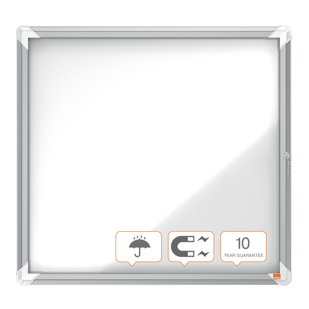 130453 VITRINA DE EXTERIOR NOBO PARA 6 HOJAS A4 CON SUPERFICIE BLANCA MAGNÉTICA