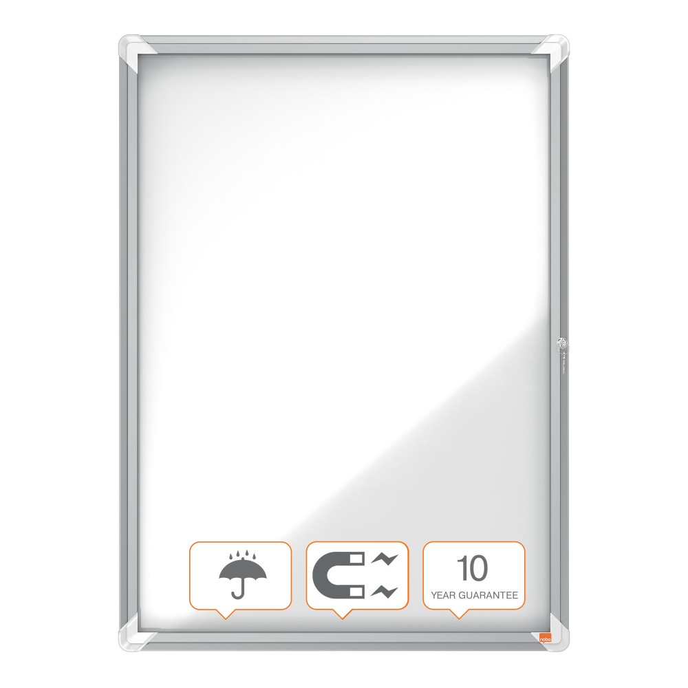 130455 VITRINA DE EXTERIOR NOBO PARA 9 HOJAS A4 CON SUPERFICIE BLANCA MAGNÉTICA