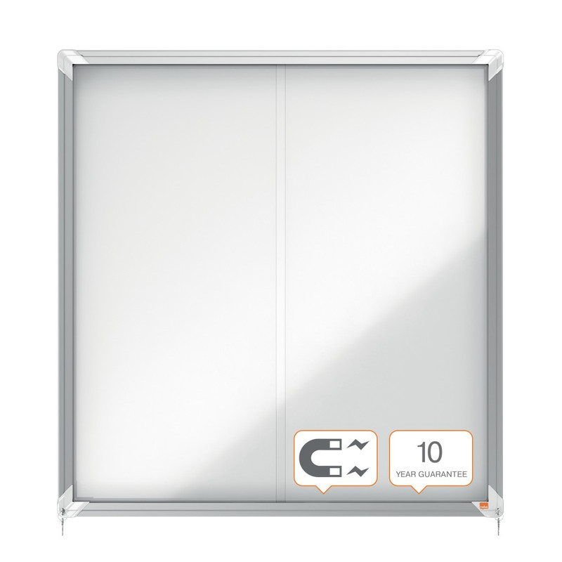 130437 VITRINA INTERIOR METAL PUERTA CORREDERA PARA 12H A4 997X972X54MM NOBO