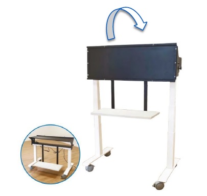 256070 SOPORTE UNIVERSAL MÓVIL PARA MONITORES INTERACTIVOS CON REGULACIÓN ELECTRICA DE ALTURA+CABEZAL ABATIBLE( APTO PARA 65",75" Y 86")