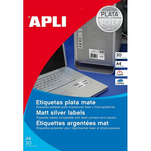 [12113] 160589 ETIQUETAS POLIESTER BLANCO A4 99.1X38.1 20H. 280U APLI