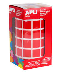 [12477] 112278 GOMETS CUADRADOS 15x15MM ROJO ROLLO 2832 UDS. APLI 12477