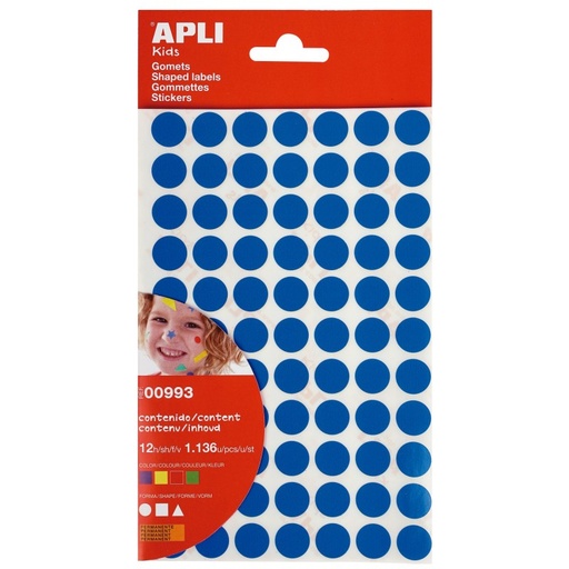 [993] 230285 GOMETS FIGURAS GEOMETRICAS PEQUEÑAS BOLSA 12H PERMANENTE 1136 UDS. APLI. 993