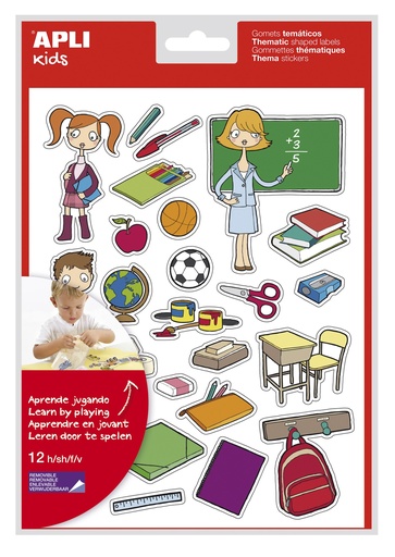 [11448] 112400 GOMETS LA ESCUELA REMOVIBLES BOLSA 12HJ 300 UDS. APLI 11448